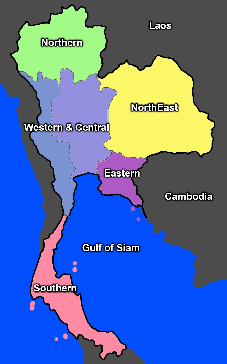 Thailand Regions Map